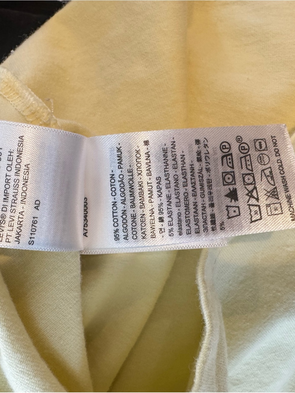 Levi's Mars Corset Pale Yellow Scoop Crop Top - Picture 5 of 6